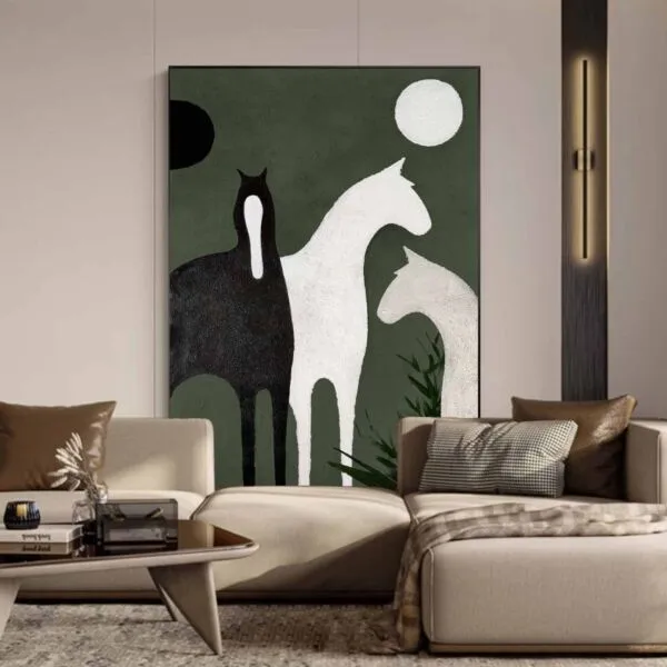 Abstract Horses Wall Art