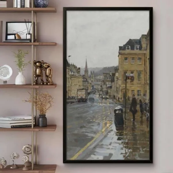 لوحة طباعة كانفس طريق بإطار 120×200سم - متعدد الالوان