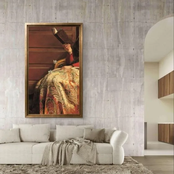 لوحة طباعة كانفس بإطار كتاب 120×200سم - متعدد الالوان