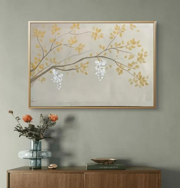 لوحة جدارية جبس الفرع المزهر - 100 × 150 سم