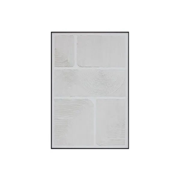 لوحة جدارية طلاء يدوي بروفال 90×60 سم - ابيض