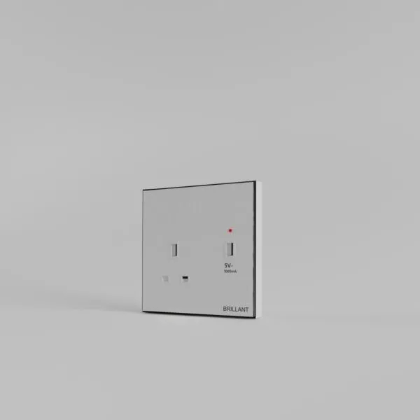 فيش مفرد مع مخرج USB من برلنت - ابيض لؤلؤي