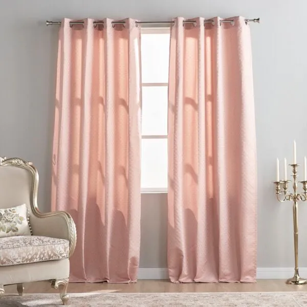 طقم ستائر جاكار قطعتان من ديكو - 135x240 سم