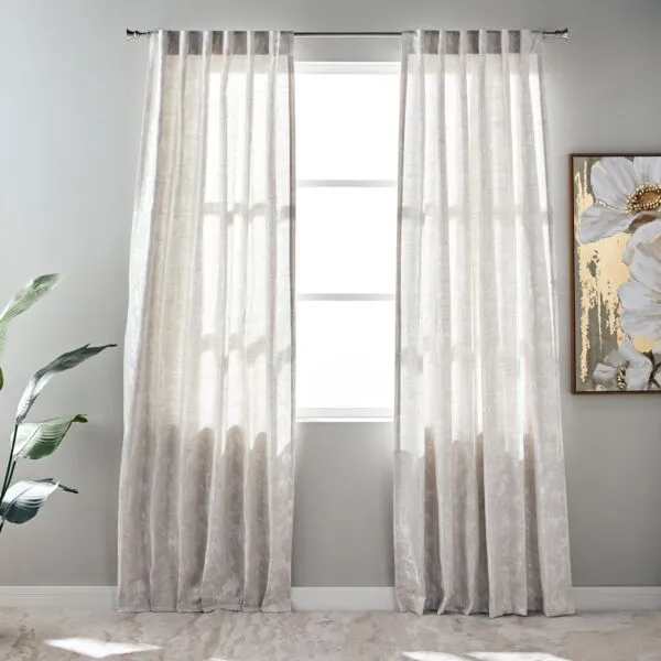 طقم ستائر غير مبطنة قطعتين - دوفر - 240x135 سم