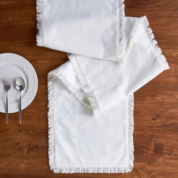 مفرش طاولة راستك كمفورت 33x180 سم - ابيض