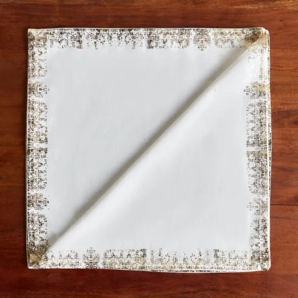 طقم مناديل سفرة 4 قطع أليسون 45x45 سم - ذهبي