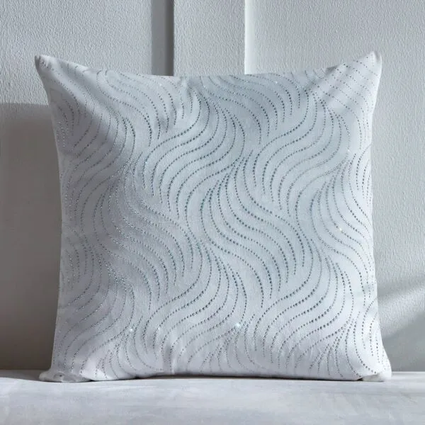غطاء وسادة مزين بالخرز - آرا - 50x50 سم