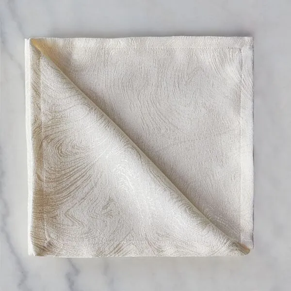 طقم مناديل سفرة جاكار 4 قطع سما 45x45 سم - ابيض