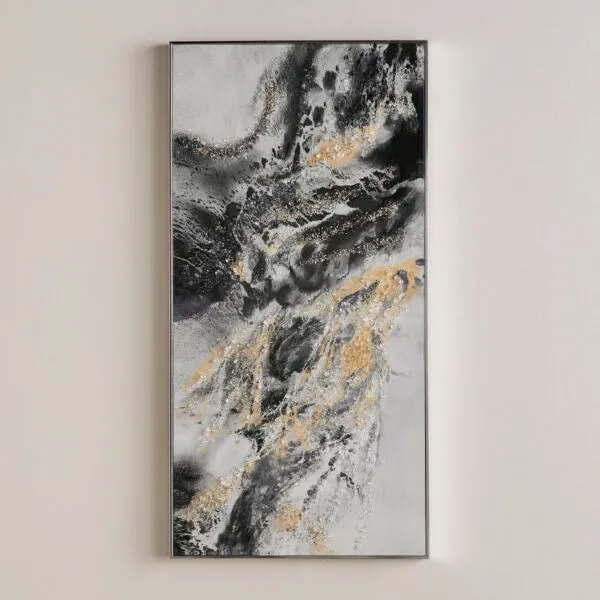 زينة حائط كانفاس مؤطرة ومرصعة بالجواهر - ماريانا - 100x50 سم