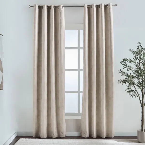 طقم ستائر معتّمة من قطعتين - كلوي - 135x300 سم