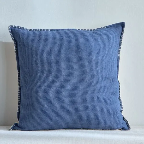 غطاء وسادة ديكور بارز الملمس دورام 50x50 سم - ازرق