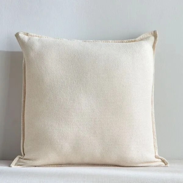 غطاء وسادة ديكور بارز الملمس دورام 50x50 سم - بيج