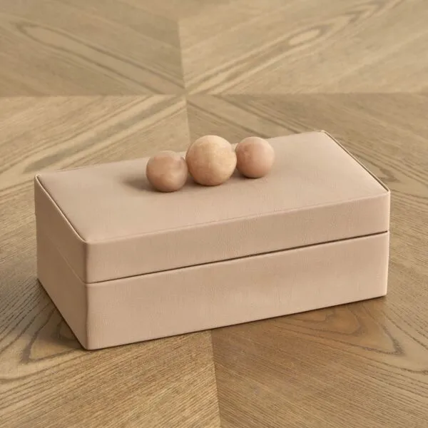 صندوق ديكور بتصميم حصى - بيج