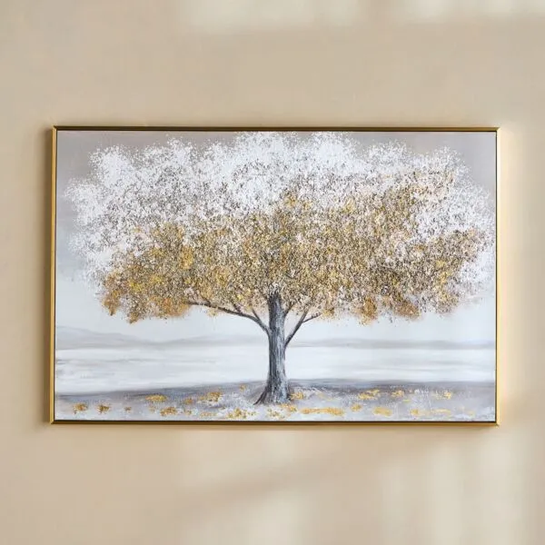 زينة حائط كانفاس مؤطرة بألوان زيتية - ثالاسا- 120x80 سم