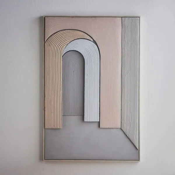 لوحة جدارية كانفاس مؤطرة بألوان زيتية - سورايا - 120x80 سم