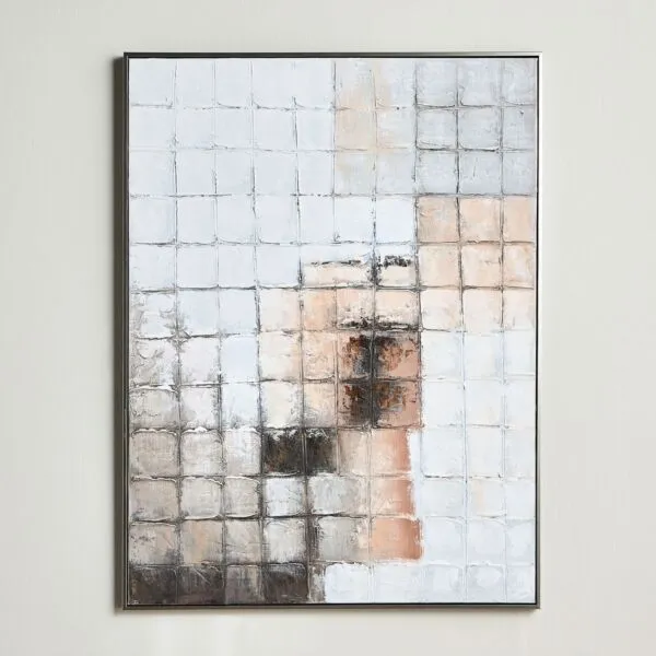 لوحة جدارية كانفاس مؤطرة بألوان زيتية ليوكاديا - 90x120 سم