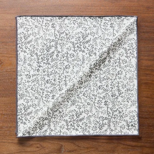 طقم مناديل سفرة 4 قطع إيلويز 45x45 سم - رمادي