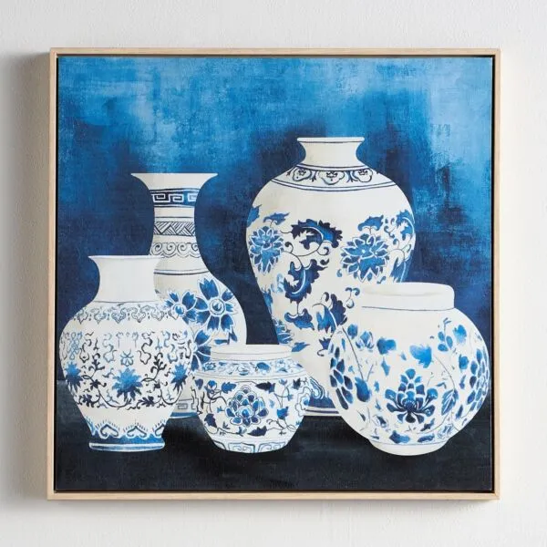لوحة جدارية كانفاس مؤطرة أنجل 60x60 سم - ازرق