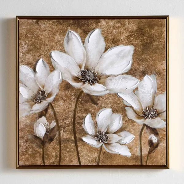 لوحة جدارية كانفاس مؤطرة لانا 60x60 سم - ذهبي