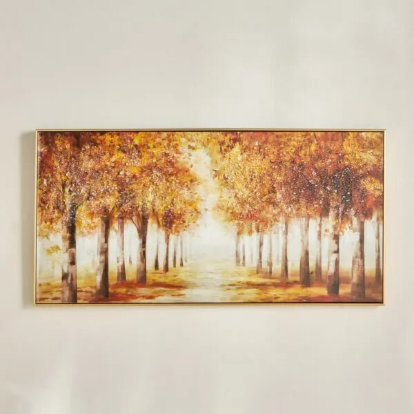 لوحة جدارية كانفاس مؤطرة بجواهر - فوتيس - 50x100 سم