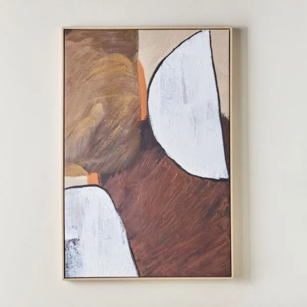 لوحة جدارية كانفاس زيتية بإطار - زيندا - 83x123 سم