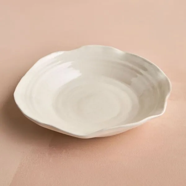 طبق ديكور سيراميك عضوي - قبة - 37x37 سم