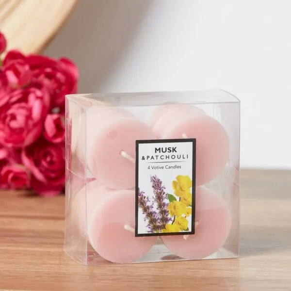 كوب شمع عطري إسينشيالز - طقم من 4 قطع