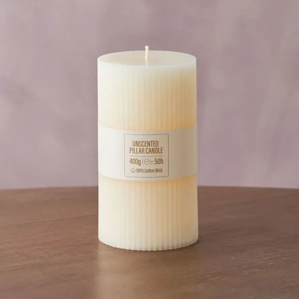 شمعة عمودية غير معطرة - إسنشيالز - 50 ساعة