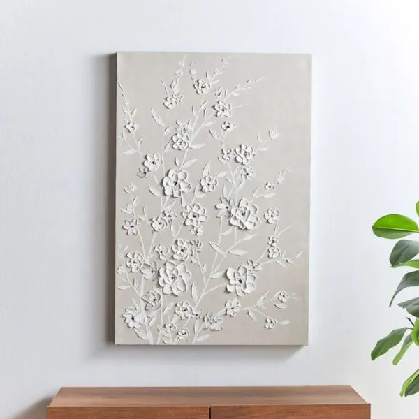 زينة حائط كانفاس غير مؤطرة مرسومة يدويًا - إليما - 80x120 سم