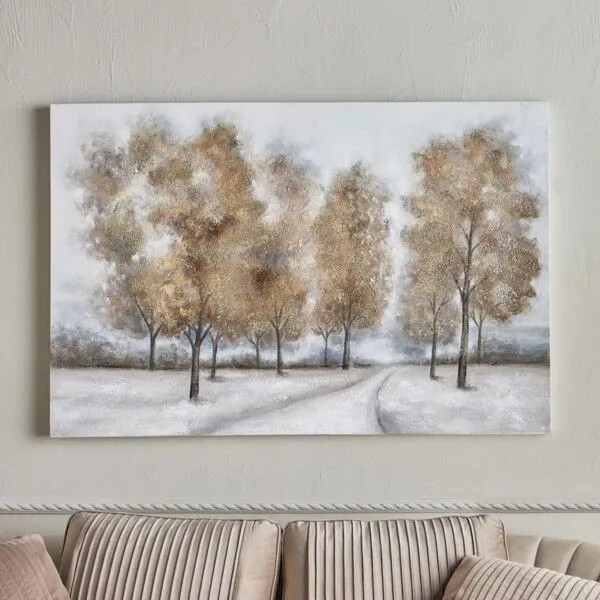 زينة حائط كانفاس غير مؤطرة مرسومة باليد - فويدو- 150x100 سم
