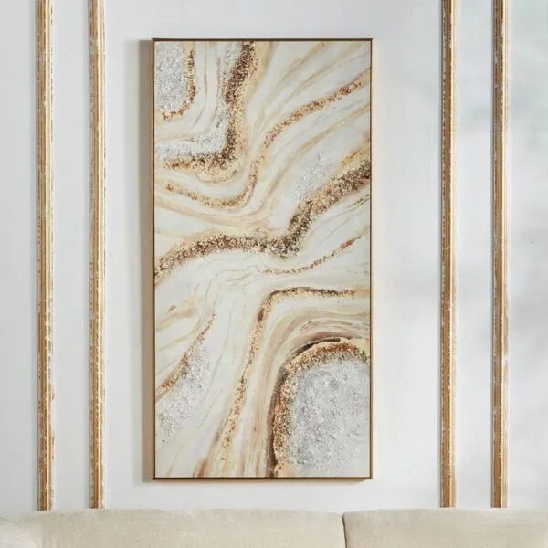 زينة حائط مؤطرة مرصّعة بالجواهر- أيليني - 60x120 سم