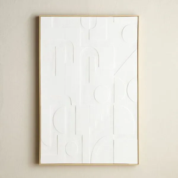 زينة حائط كانفاس مؤطرة ثلاثية الأبعاد - ريناتا - 80x120 سم