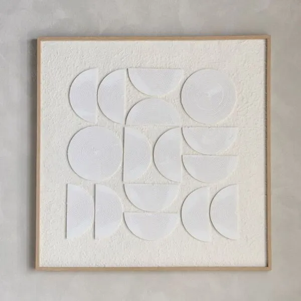 زينة حائط ثلاثية الأبعاد بإطار - فريتا - 80x80 سم