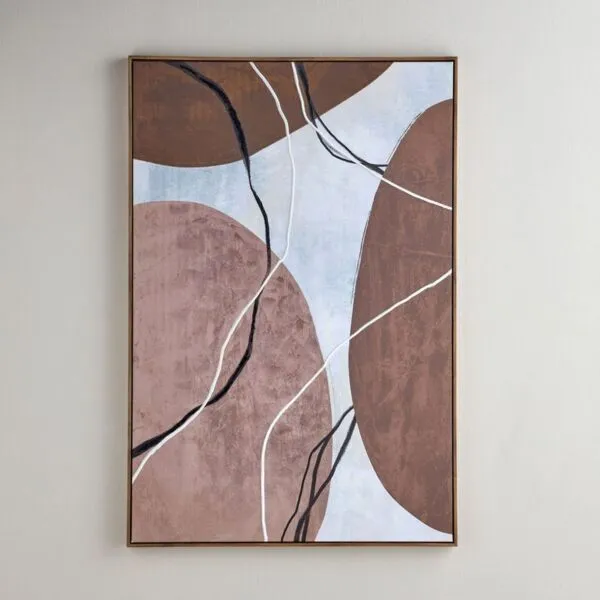 زينة حائط كانفاس مؤطرة - أوشانو - 100x150 سم