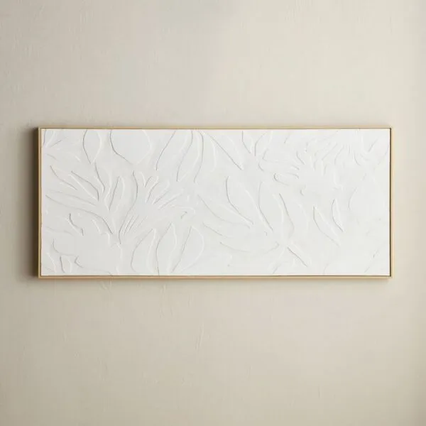 زينة حائط كانفاس مؤطرة ثلاثية الأبعاد - جيومار - 140x60 سم