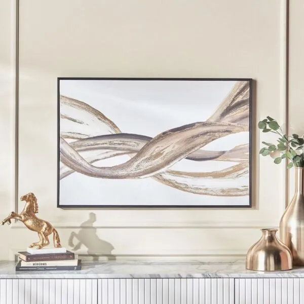 زينة حائط كانفاس مؤطرة من إنتانجلمنت - 90x60 سم