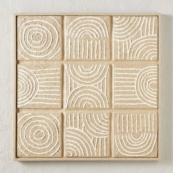 زينة حائط كانفاس مؤطرة - مانويلا - 90x90 سم