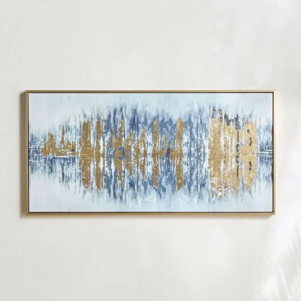 زينة حائط كانفاس مؤطرة - نياكيو- 100x50 سم