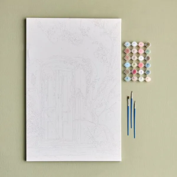 زينة حائط كانفاس غير مؤطرة لونها بنفسك - تيدروس - 40x60 سم