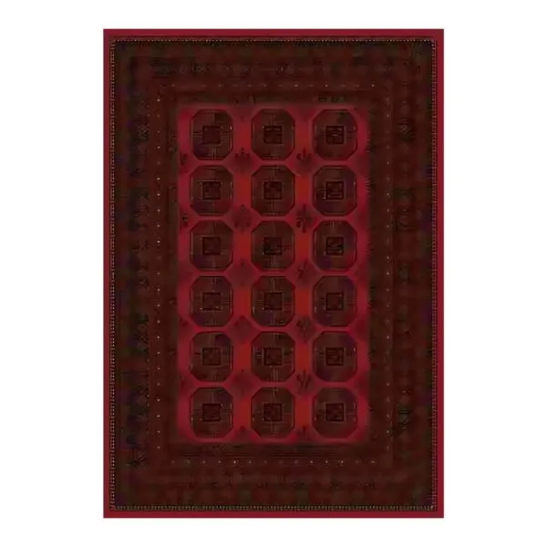 سجاد بوهيمي بلجيكي بلخ 80x150 سم - احمر
