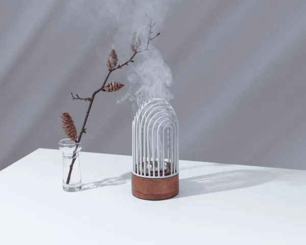 مبخرة بتصميم فريد ليف - اخضر فاتح