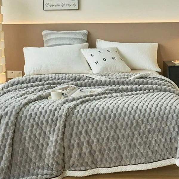 بطانية سميكة من شاربدو 200×230سم - رمادي