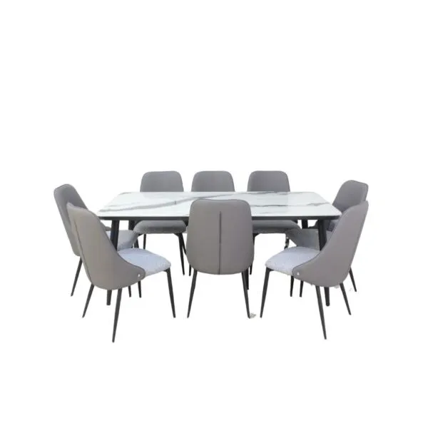طقم طاولة طعام كارمن 8 اشخاص - اسود