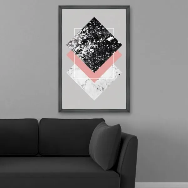 لوحة قماشية مودرن بتصميم رسمة هندسي