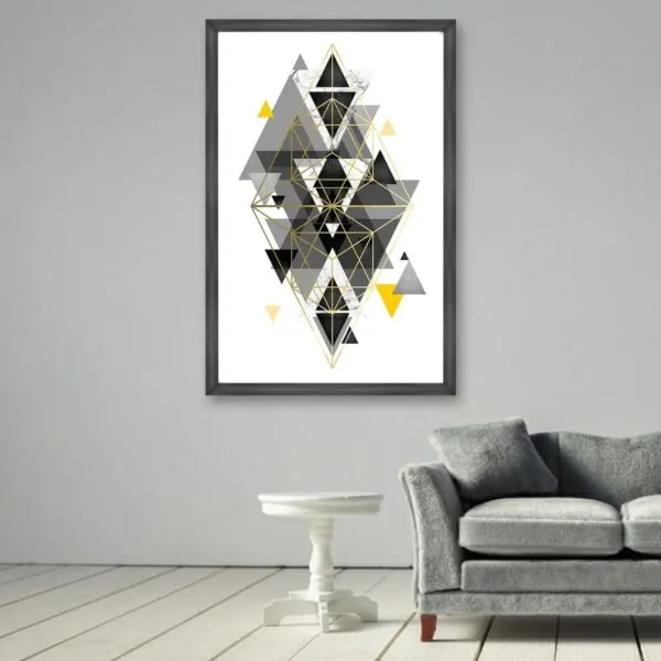 لوحة قماشية بتصميم رسمة هندسي