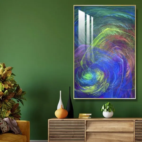 لوحة جدارية فنية تجريدية - 80x120 سم