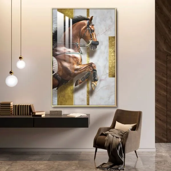 لوحة جدارية ارابيك هورس - 80x120 سم