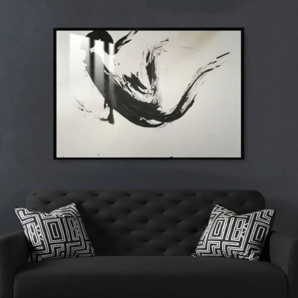 لوحة جدارية تجريدي مع اطار - 80x120 سم