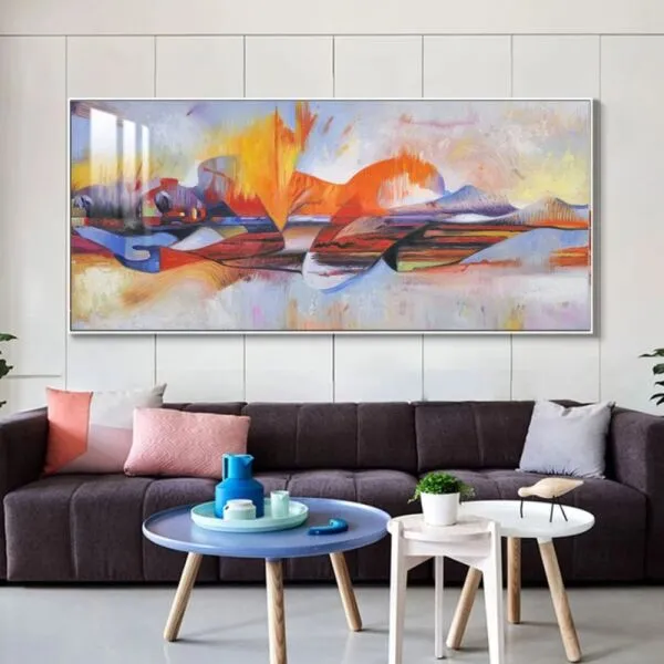لوحة جدارية مودرن تجريدي - 80x120 سم