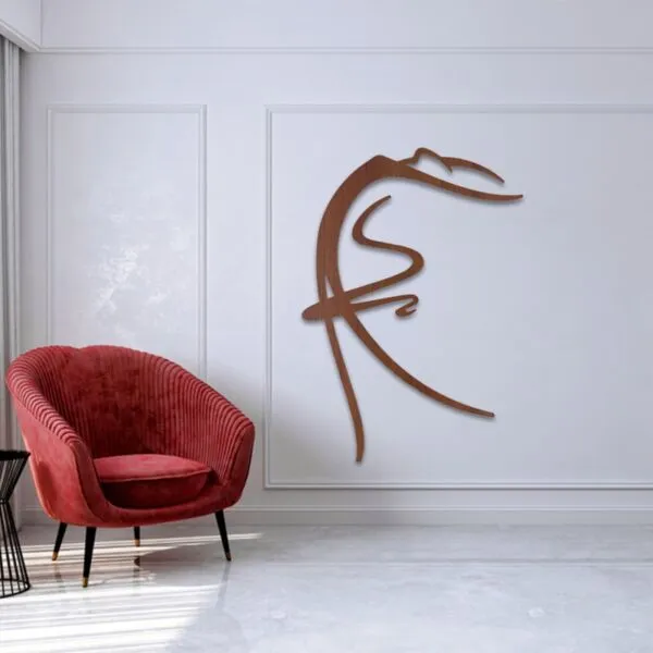 لوحة ديكور خشب مودرن بنقشة راقصة باليه